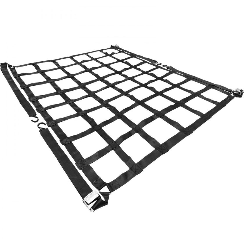 VEVOR 3.5'x 4.1' Cargo Net with S-Hooks, Truck Bed Cargo Net Heavy Duty Cargo Nets Capacity 1100LBS for Pickup Trucks (42