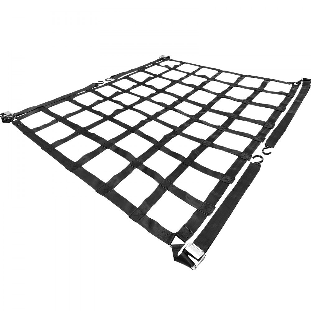 VEVOR 3.5'x 4.1' Cargo Net with S-Hooks, Truck Bed Cargo Net Heavy Duty Cargo Nets Capacity 1100LBS for Pickup Trucks (42