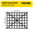 VEVOR Cargo Net, 4.2\' x 5.5\' Cargo Net for Pickup Truck Bed, Heavy Duty Cargo Nets with Cam Buckles & S-Hooks & Cross Strap, Truck Bed Cargo Net for Trailer SUV Roof Rack (50\