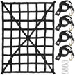 VEVOR Cargo Net, 4.2\' x 5.5\' Cargo Net for Pickup Truck Bed, Heavy Duty Cargo Nets with Cam Buckles & S-Hooks & Cross Strap, Truck Bed Cargo Net for Trailer SUV Roof Rack (50\