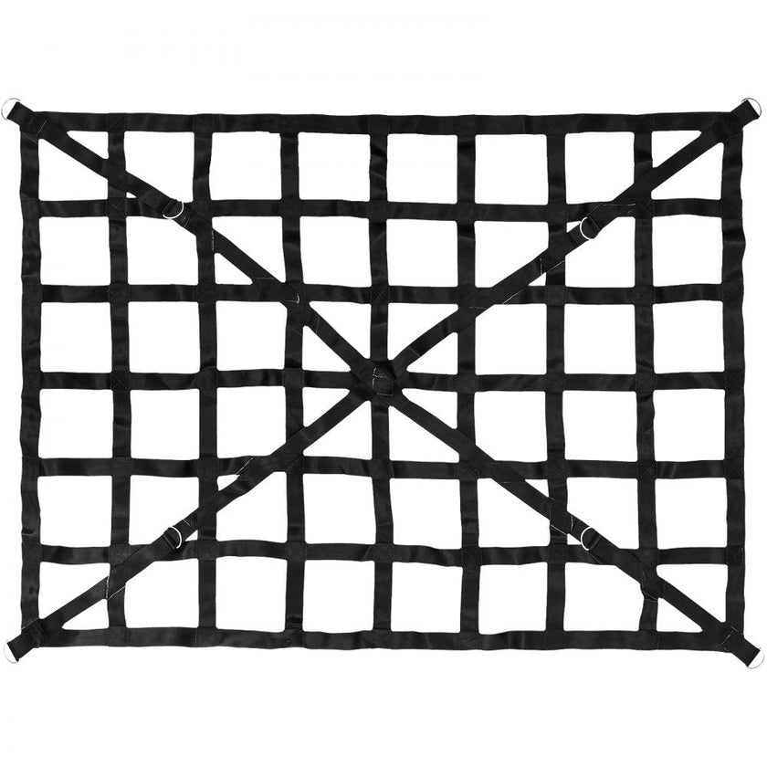 VEVOR Cargo Net, 4.2\' x 5.5\' Cargo Net for Pickup Truck Bed, Heavy Duty Cargo Nets with Cam Buckles & S-Hooks & Cross Strap, Truck Bed Cargo Net for Trailer SUV Roof Rack (50\