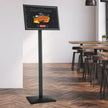 VEVOR Pedestal Sign Holder, 11 x 17 Inch Vertical and Horizontal Adjustable Poster Stand, Heavy-Duty Floor Standing Sign Holder with Metal Base for Display, Advertisement, and Outdoor, Black