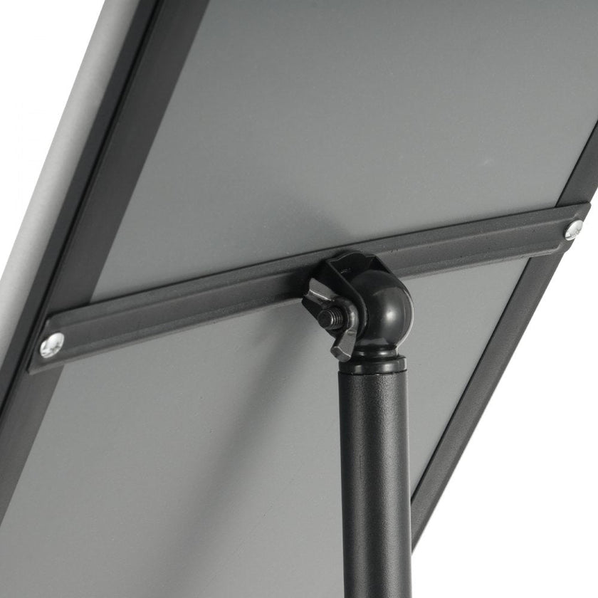 VEVOR Pedestal Sign Holder, 8.5 x 11 Inch Vertical and Horizontal Adjustable Poster Stand, Heavy-Duty Floor Standing Sign Holder with Round Base for Display, Advertisement, and Outdoor, Black