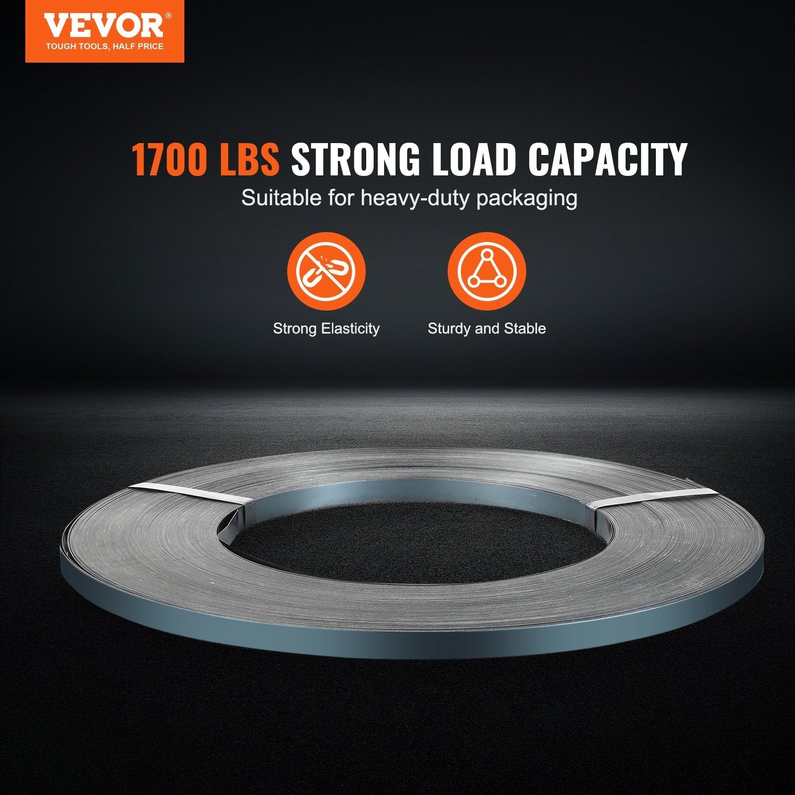 VEVOR Packaging Steel Strapping Roll 3/4
