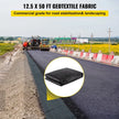 VEVOR Geotextile Fabric, 12.5 x 50 ft 3.5oz Woven PP Driveway Drain Cloth with 600lbs Tensile Strength, Heavy Duty Underlayment for Soil Stabilization, Landscaping, Weed Barrier, 12.5FT50FT-3.5OZ