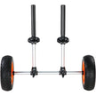 VEVOR Heavy Duty Kayak Cart, 280lbs Load Capacity, Detachable Canoe Trolley Cart with 10'' Solid Tires, Adjustable Width & Top Foam Protection, for Kayaks with Drain Holes of 2.54cm and Above