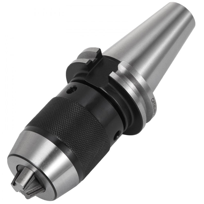 VEVOR Integrated CAT40 Collet Chuck Keyless Drill Chuck 1/2 inch for CAT40 CNC Engraving Machine & Milling Lathe Tool Heavy Duty Hand Tools Drill Press Chuck Key