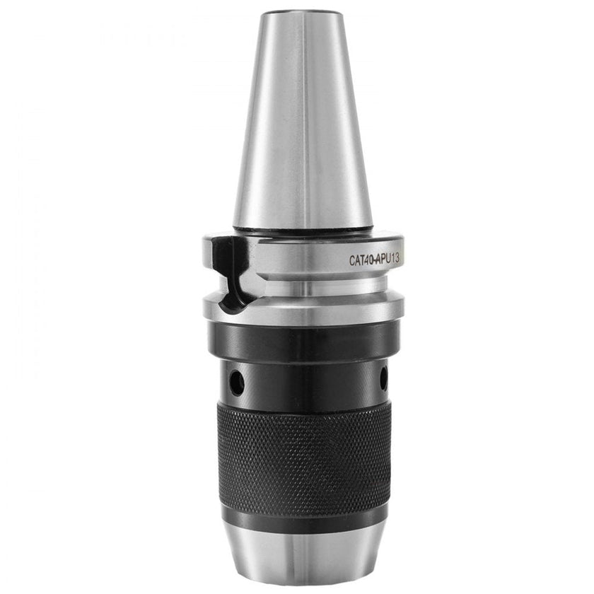 VEVOR Integrated CAT40 Collet Chuck Keyless Drill Chuck 1/2 inch for CAT40 CNC Engraving Machine & Milling Lathe Tool Heavy Duty Hand Tools Drill Press Chuck Key