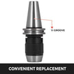 VEVOR Integrated CAT40 Collet Chuck Keyless Drill Chuck 1/2 inch for CAT40 CNC Engraving Machine & Milling Lathe Tool Heavy Duty Hand Tools Drill Press Chuck Key
