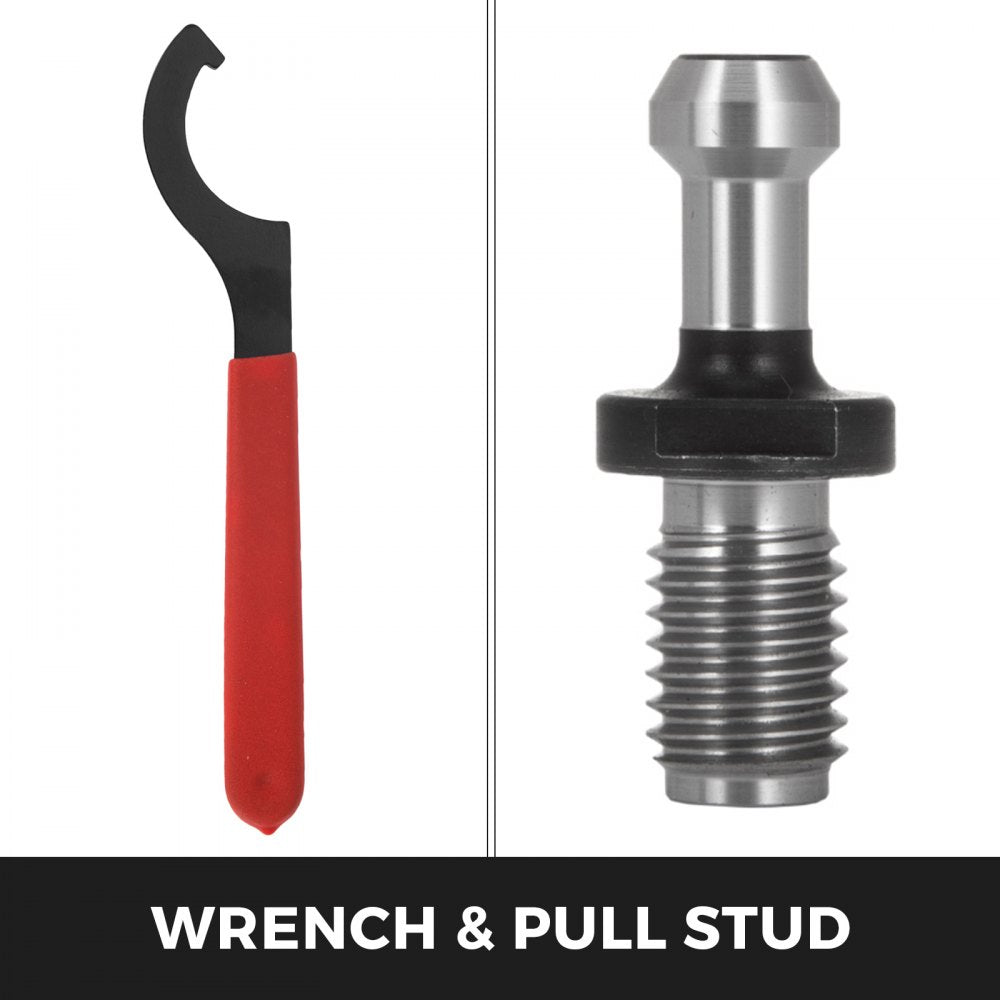 VEVOR Integrated CAT40 Collet Chuck Keyless Drill Chuck 1/2 inch for CAT40 CNC Engraving Machine & Milling Lathe Tool Heavy Duty Hand Tools Drill Press Chuck Key