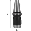 VEVOR Integrated CAT40 Collet Chuck Keyless Drill Chuck 1/2 inch for CAT40 CNC Engraving Machine & Milling Lathe Tool Heavy Duty Hand Tools Drill Press Chuck Key