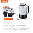 VEVOR Butter Infuser Machine, 6 Functions Herbal Infuser, Magic Butter Machine & Oil Infusion Machine with Customizable Temperature And Time, Herbal Recipe Book & All Accessories Included