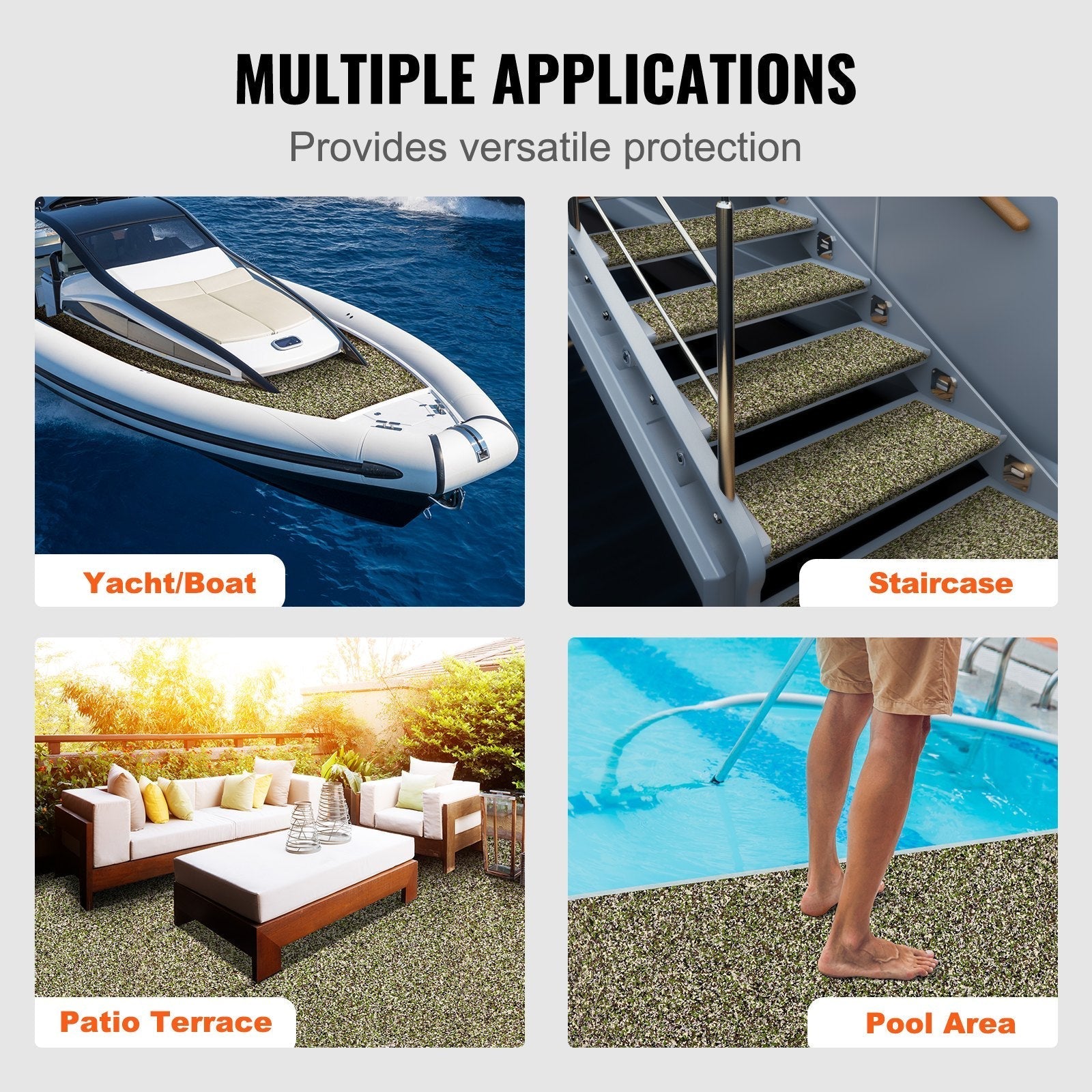 VEVOR Boat Flooring, EVA Foam Boat Decking 94.5