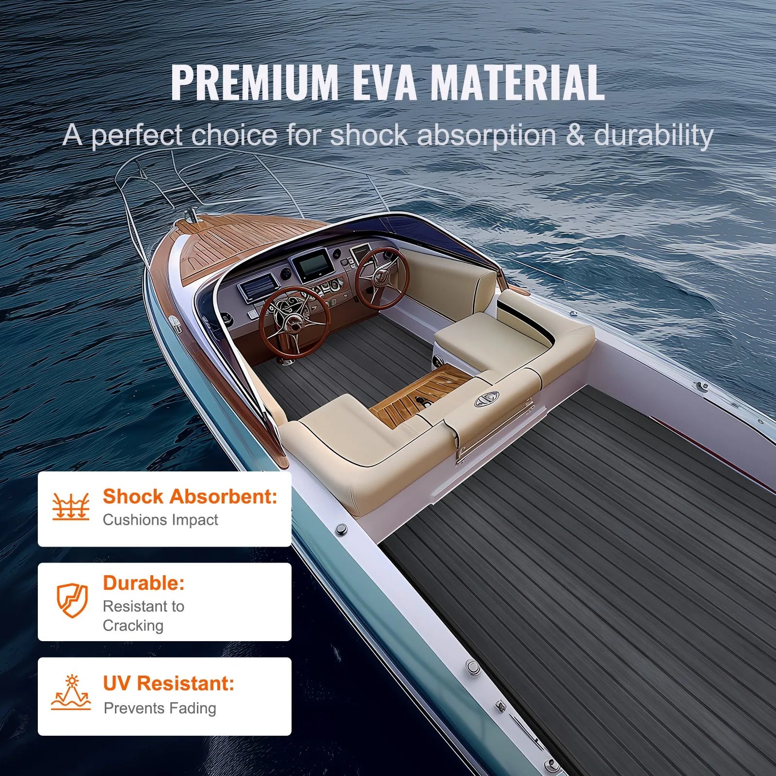 VEVOR Boat Flooring, EVA Foam Boat Decking 94.5