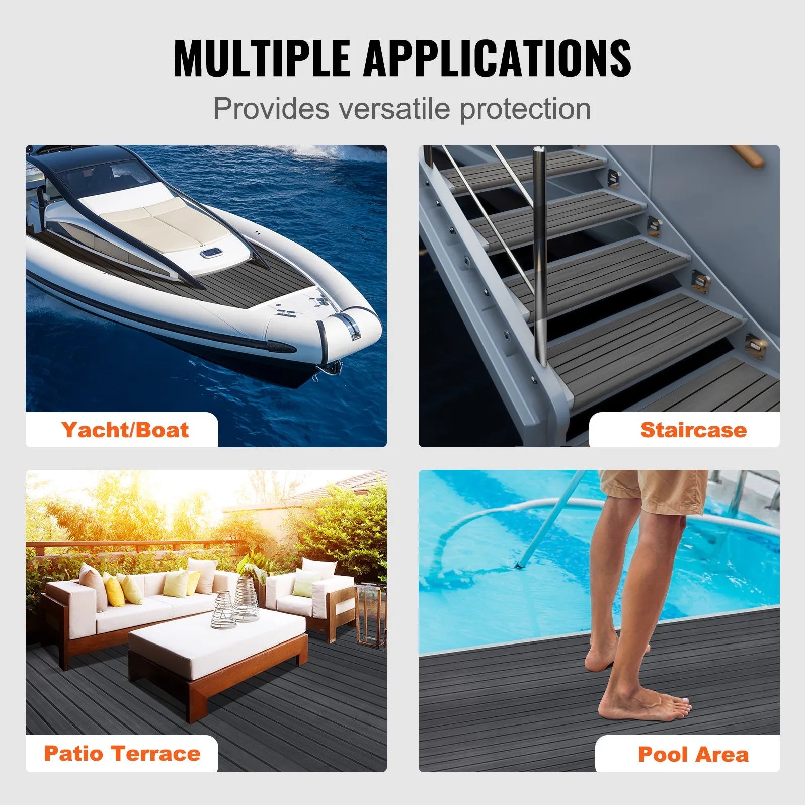 VEVOR Boat Flooring, EVA Foam Boat Decking 94.5