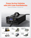 VEVOR Forklift Battery Charger Smart Automatic 24V 30A Fast Charger Portable