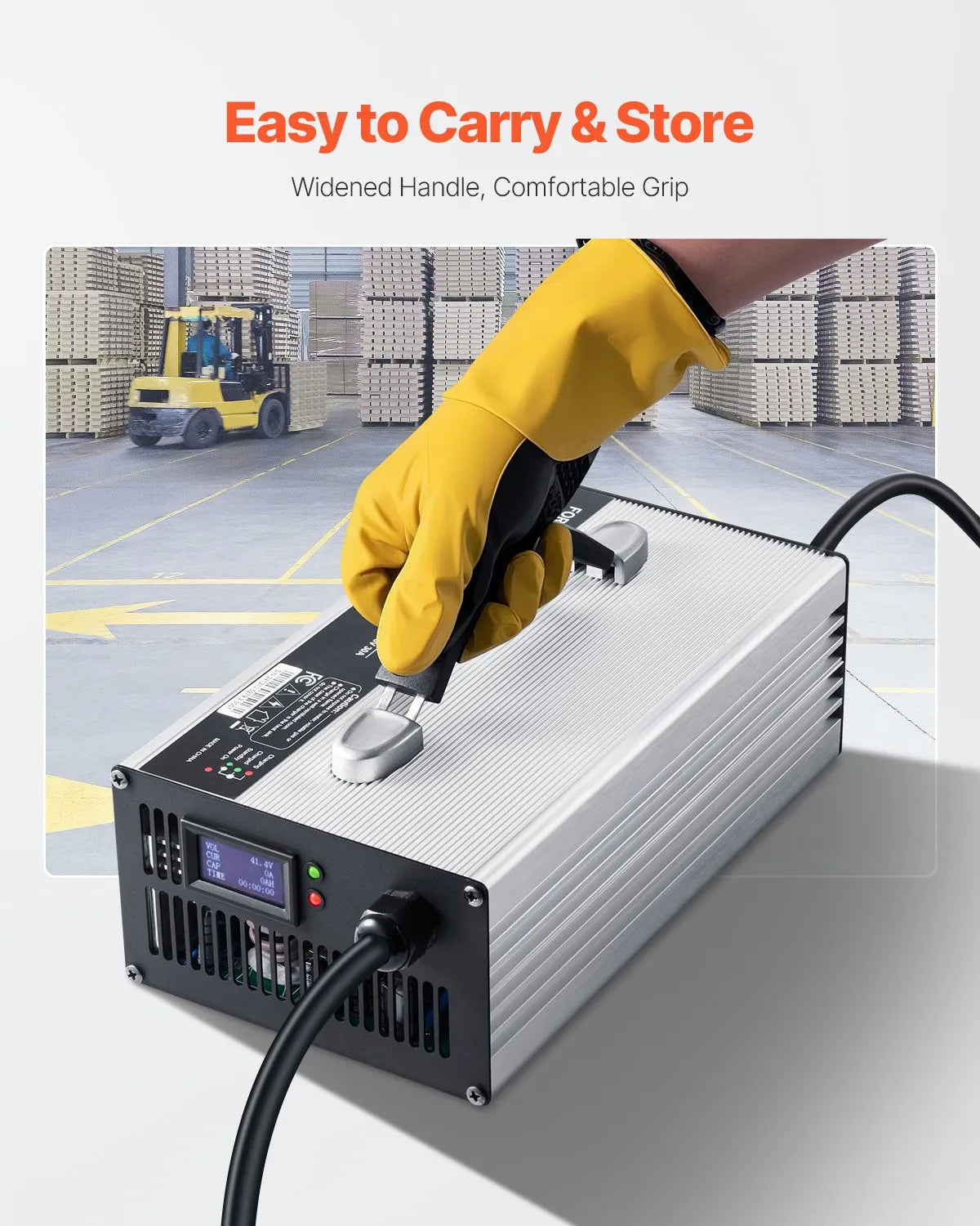 VEVOR Forklift Battery Charger Smart Automatic 36V 30A Fast Charger Portable