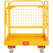 VEVOR Forklift Safety Cage, 1200 lbs Load Capacity, 36 x 36 inches Folding Forklift Work Platform with Lockable Swivel Wheels, Drain Hole & Device Chain, Holds 1 to 2 Adults, Perfect for Aerial Work
