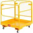 VEVOR Forklift Safety Cage, 1200 lbs Load Capacity, 36 x 36 inches Folding Forklift Work Platform with Lockable Swivel Wheels, Drain Hole & Device Chain, Holds 1 to 2 Adults, Perfect for Aerial Work