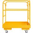 VEVOR Forklift Safety Cage, 1200 lbs Load Capacity, 36 x 36 inches Folding Forklift Work Platform with Lockable Swivel Wheels, Drain Hole & Device Chain, Holds 1 to 2 Adults, Perfect for Aerial Work