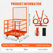 VEVOR Forklift Safety Cage Work Platform 43X45in 1400lbs w/ Wheels for Aerial