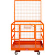 VEVOR Forklift Safety Cage Work Platform 43X45in 1400lbs w/ Wheels for Aerial