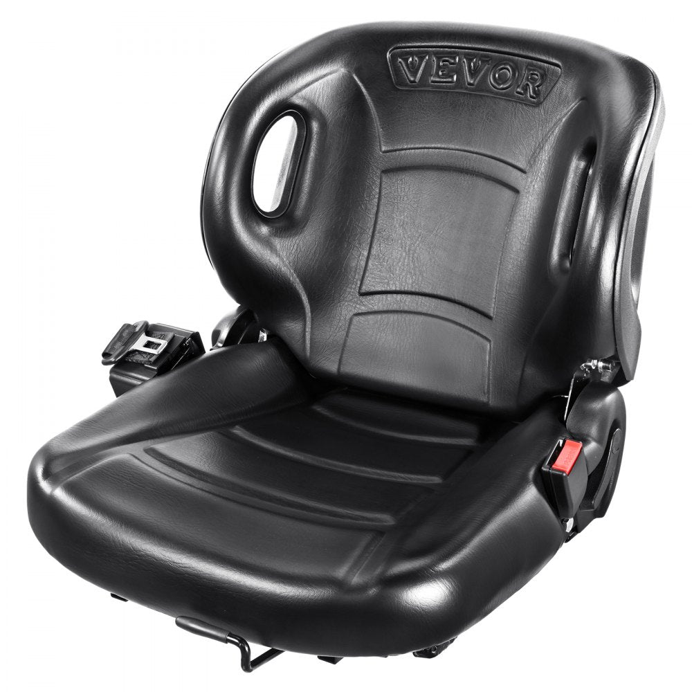 VEVOR Universal Forklift Seat,Tractor Seat with Adjustable Angle Back, Micro Switch and Seatbelt,Wrap-around Forklift Seat for Tractor Loader Excavator