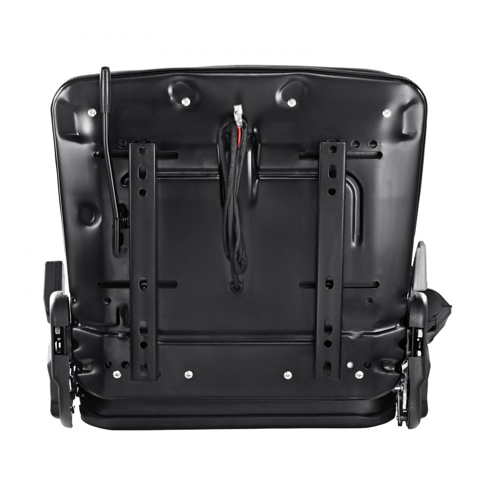 VEVOR Universal Forklift Seat, Fold Down Tractor Seat with Adjustable Angle Back, Micro Switch and Retractable Seatbelt, 6.3-13.4 inch Slot Forklift Seat for Tractor Loader Excavator
