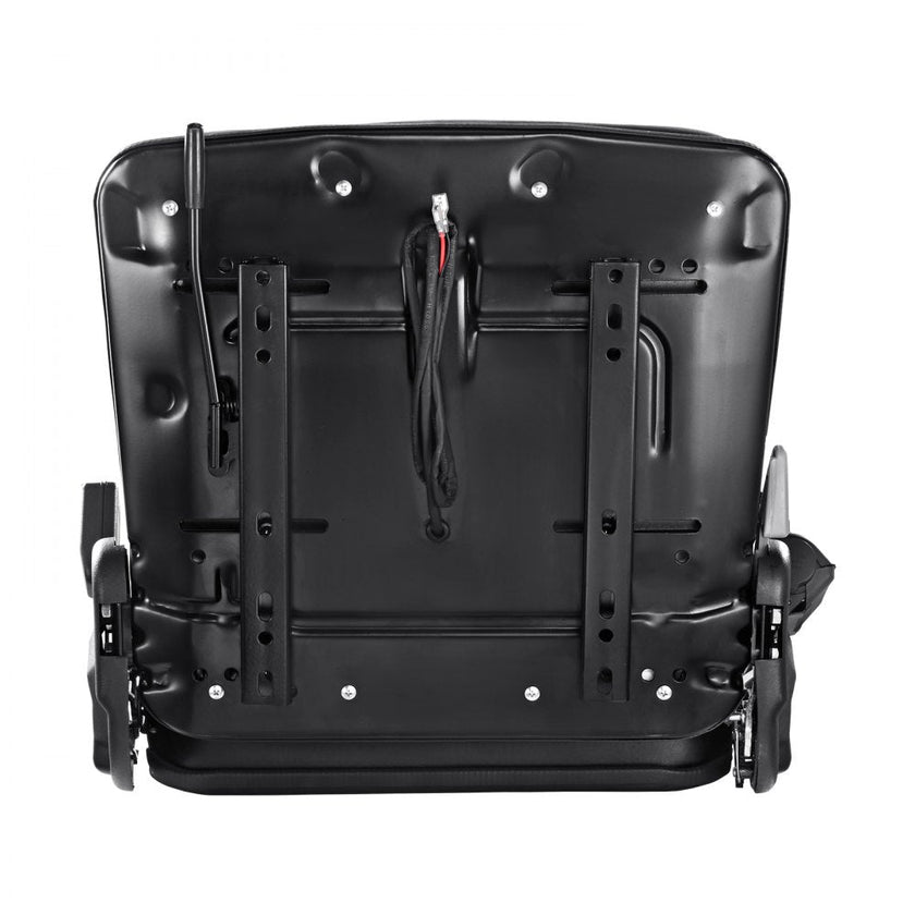 VEVOR Universal Forklift Seat, Fold Down Tractor Seat with Adjustable Angle Back, Micro Switch and Retractable Seatbelt, 6.3-13.4 inch Slot Forklift Seat for Tractor Loader Excavator