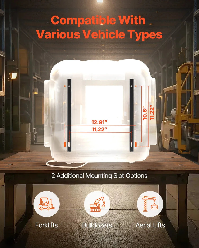 VEVOR Universal Forklift Seat Fold Down Tractor Suspension Seat Adjustable Back