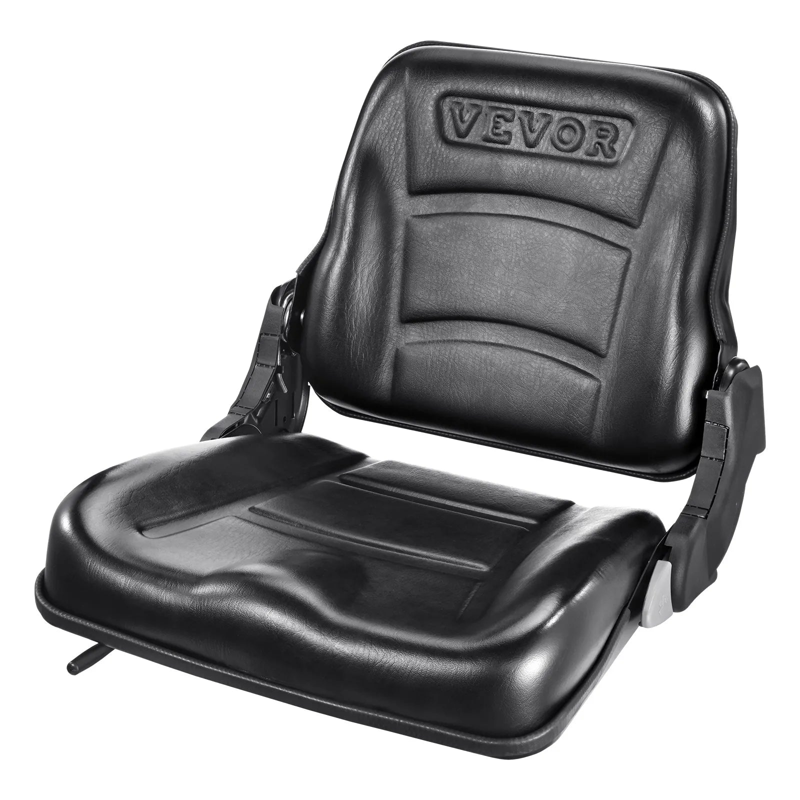 VEVOR Universal Forklift Seat, Fold Down Tractor Seat with Adjustable Angle Back and Micro Switch, 6.3-13.4 inch Extended Slot Comfortable Forklift Seat for Tractor Loader Excavator
