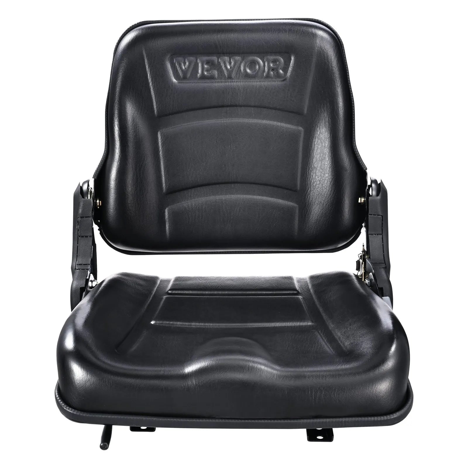 VEVOR Universal Forklift Seat, Fold Down Tractor Seat with Adjustable Angle Back and Micro Switch, 6.3-13.4 inch Extended Slot Comfortable Forklift Seat for Tractor Loader Excavator