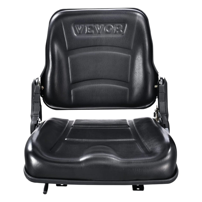 VEVOR Universal Forklift Seat, Fold Down Tractor Seat with Adjustable Angle Back and Micro Switch, 6.3-13.4 inch Extended Slot Comfortable Forklift Seat for Tractor Loader Excavator