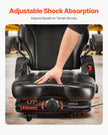 VEVOR Forklift Seat Fold Down Tractor Suspension Seat Adjustable Back & Headrest