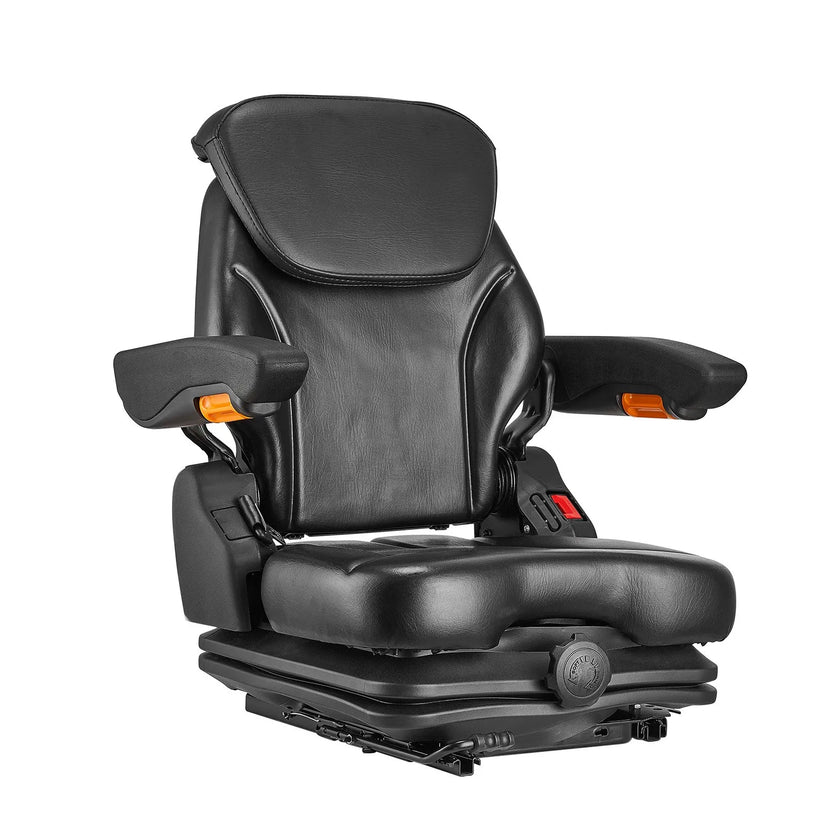 VEVOR Forklift Seat Fold Down Tractor Suspension Seat Adjustable Back & Headrest