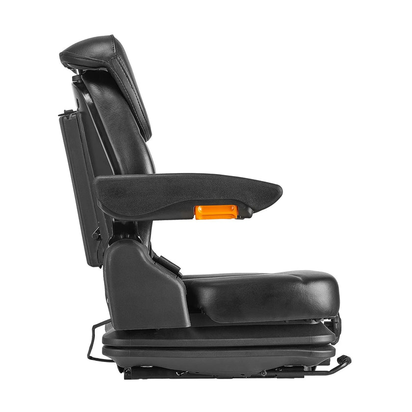 VEVOR Forklift Seat Fold Down Tractor Suspension Seat Adjustable Back & Headrest