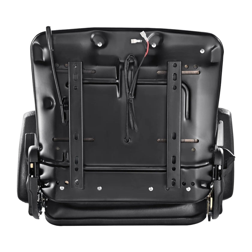 VEVOR Universal Forklift Seat, Fold Down Tractor Seat with Adjustable Angle Back, Micro Switch, Seatbelt and Armrests, 6.3-13.4 inch Slot Tractor Seat for Tractor Loader Excavator