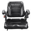 VEVOR Universal Forklift Seat, Fold Down Tractor Seat with Adjustable Angle Back, Micro Switch, Seatbelt and Armrests, 6.3-13.4 inch Slot Tractor Seat for Tractor Loader Excavator