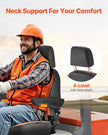 VEVOR Forklift Seat Mower Tractor Seat Adjustable Back Seatbelt & Headrest