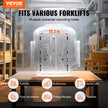 VEVOR Universal Tractor seat Suspension, Fold Down Forklift Seat with Adjustable Angle Back, Micro Switch, Seatbelt and Armrests, 3-level Shock Absorption Tractor Seat for Tractor Loader Excavator