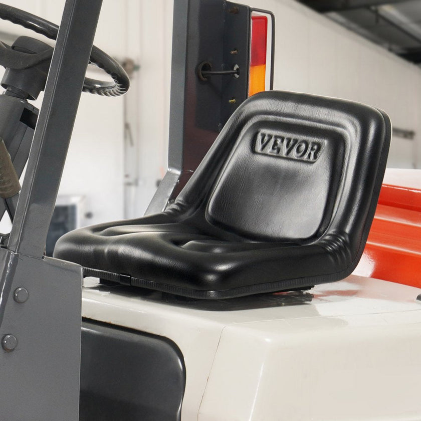 VEVOR Universal Tracor Seat, Lawn Mower Seat with Micro Switch and Drainage Holes, 6.3-13.4 inch Extended Slot Tractor Seat for Tractor Loader Excavator