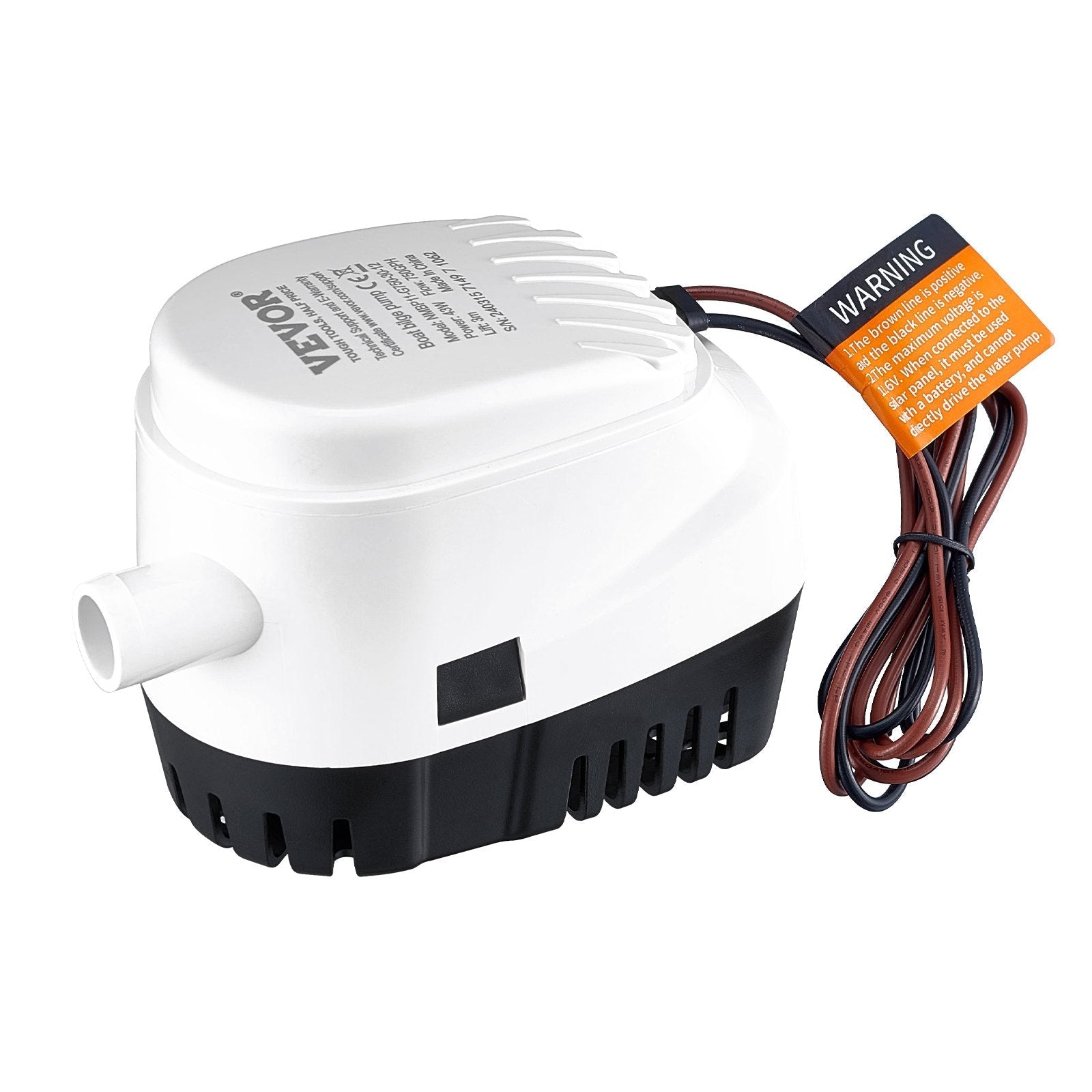 VEVOR Bilge Pump, 1100GPH 12V Automatic Submersible Boat Bilge Water Pump with Float Switch, 1.1