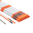 VEVOR Driveway Markers, 50 PCS 48 inch, 0.31 inch Diameter, Orange Fiberglass Poles Snow Stakes with Reflective Tape, 12