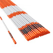 VEVOR Driveway Markers, 50 PCS 48 inch, 0.31 inch Diameter, Orange Fiberglass Poles Snow Stakes with Reflective Tape, 12