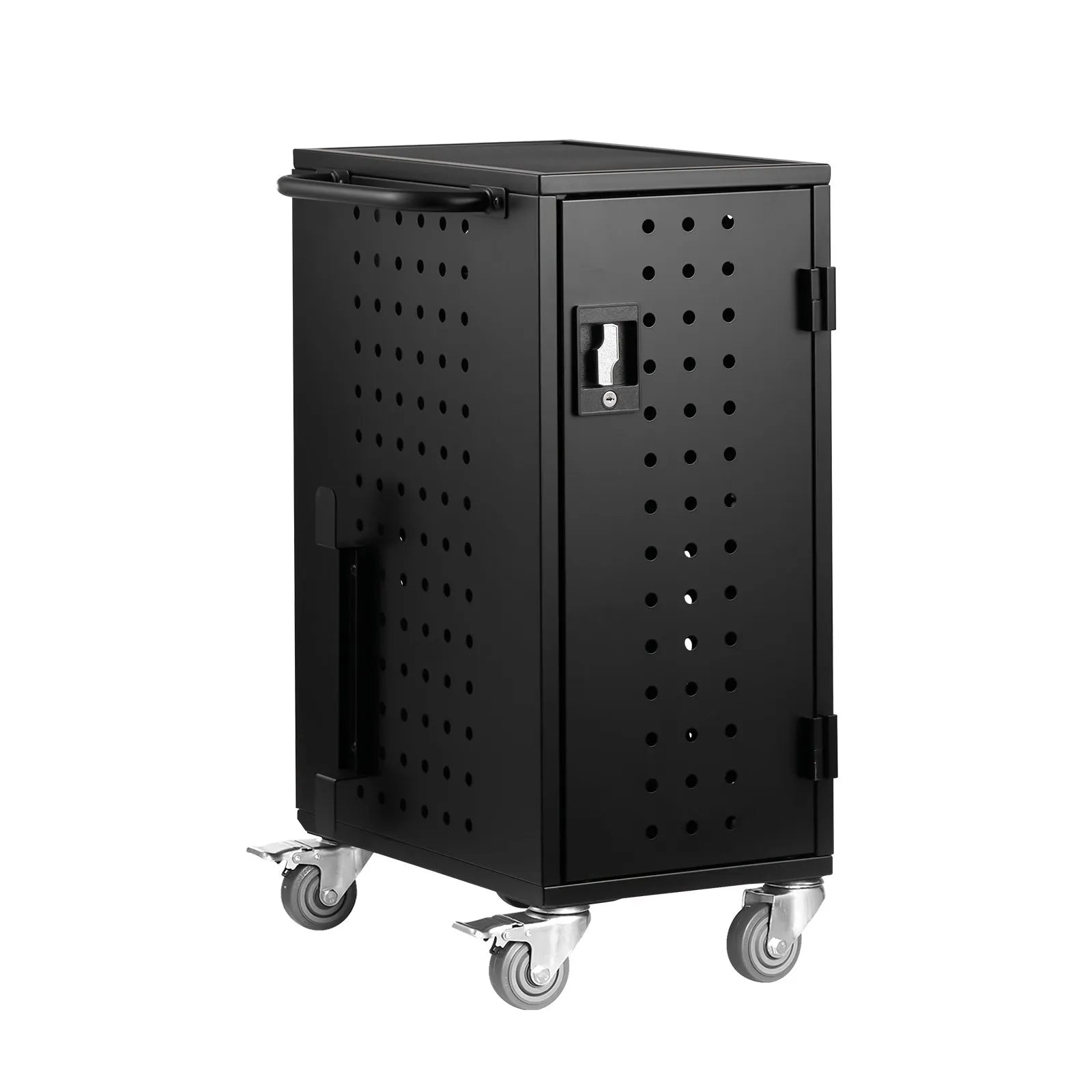 VEVOR Charging Cart Mobile Locking Charging Cart 16 Devices for Laptop & Tablet