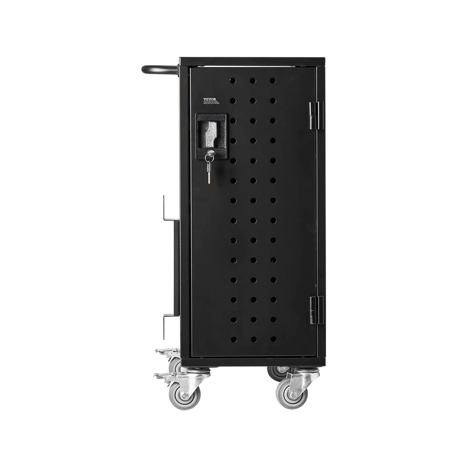 VEVOR Charging Cart Mobile Locking Charging Cart 16 Devices for Laptop & Tablet