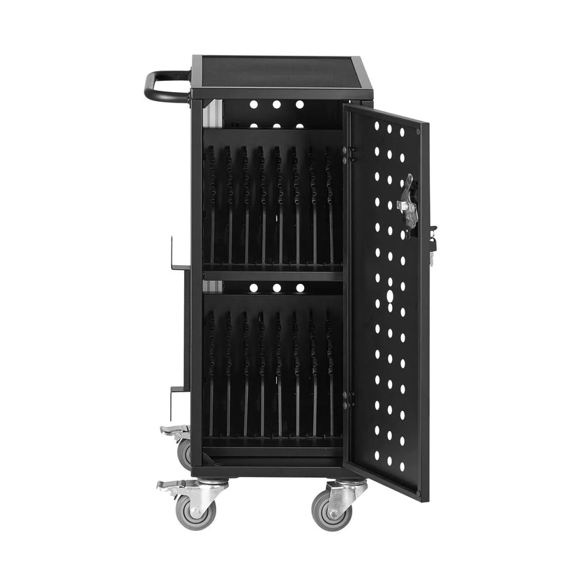 VEVOR Charging Cart Mobile Locking Charging Cart 16 Devices for Laptop & Tablet