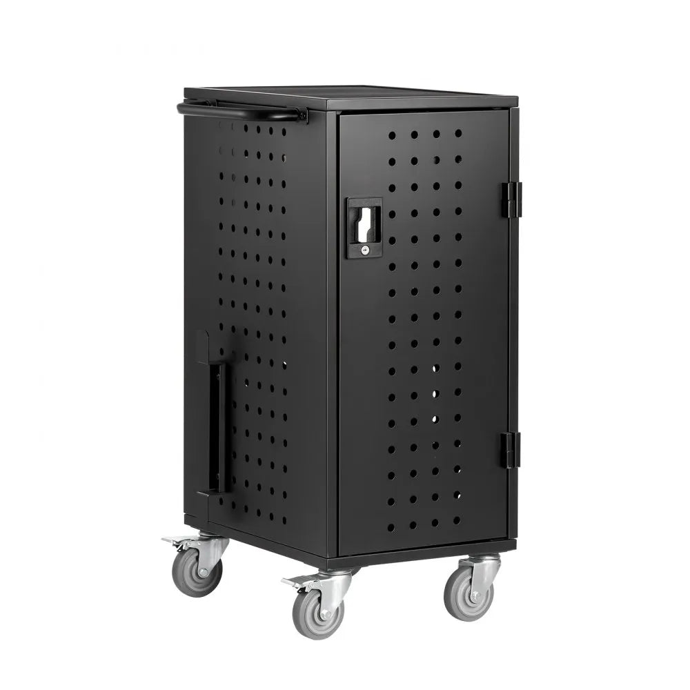 VEVOR Charging Cart Mobile Locking Charging Cart 20 Devices for Laptop & Tablet