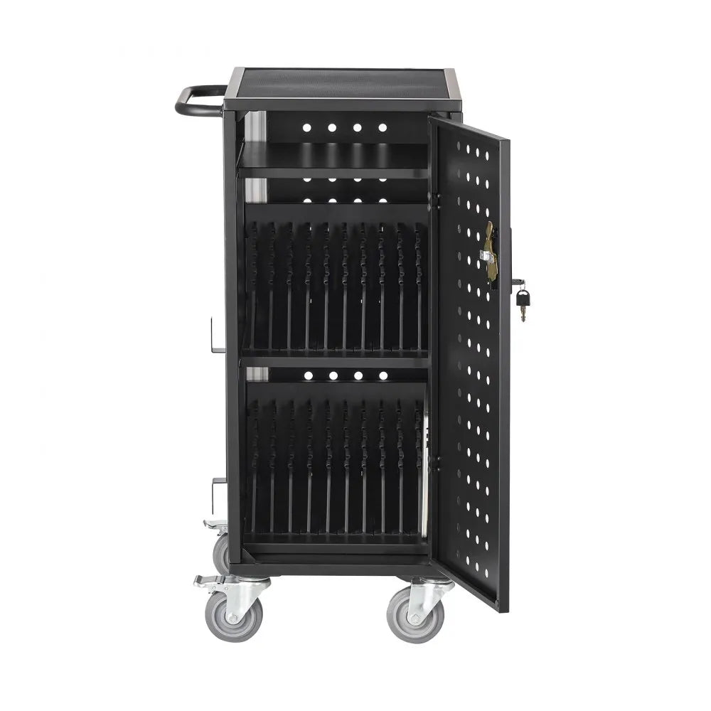 VEVOR Charging Cart Mobile Locking Charging Cart 20 Devices for Laptop & Tablet