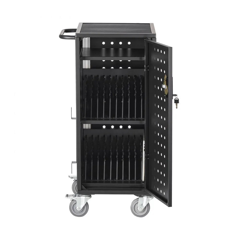 VEVOR Charging Cart Mobile Locking Charging Cart 20 Devices for Laptop & Tablet